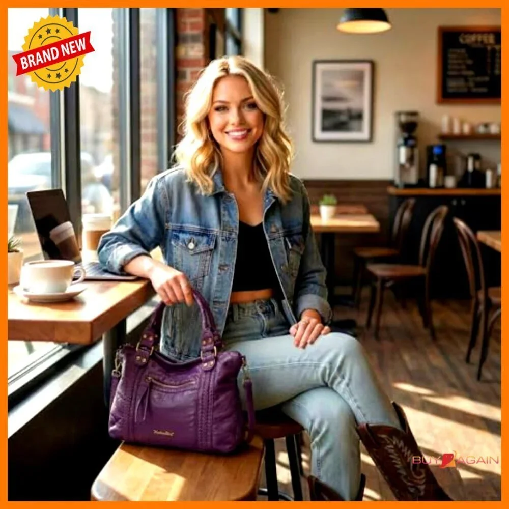Soft PU Leather Hobo Crossbody Bag with Top Handle, Roomy & Versatile